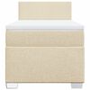 vidaXL Cama box spring con colch&oacute;n tela color crema 100x200 cm