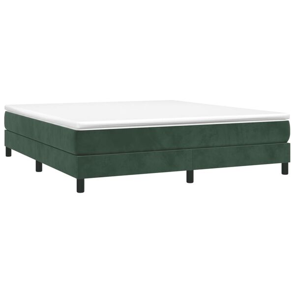 vidaXL Estructura Estructura de cama con somier terciopelo verde oscuro 180x200 cm