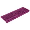 vidaXL Alfombrillas para escaleras 30 unidades 65x21x4 cm violeta borde rectangular