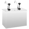 vidaXL Dispensador de salsa de acero inoxidable 2 x 3,5 L