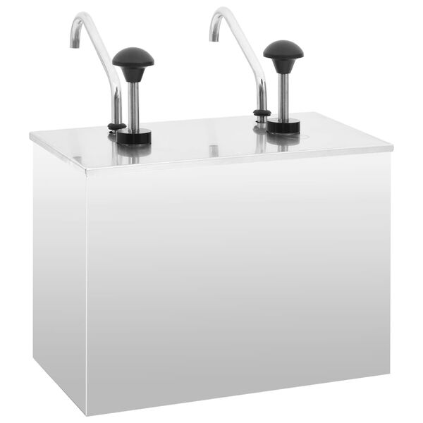 vidaXL Dispensador de salsa de acero inoxidable 2 x 3,5 L