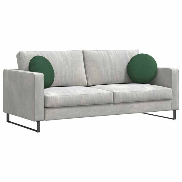 vidaXL Cojines para asiento 2 pcs Verde oscuro &Oslash; 40 cm Tela de pana