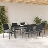 vidaXL Conjunto de Comedor de Jard&iacute;n 7 pcs Negro y Gris Claro