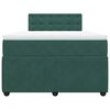 vidaXL Cama box spring con colch&oacute;n terciopelo verde oscuro 120x200 cm