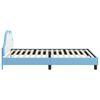 vidaXL Estructura de cama con cabecera Azul 90 x 200 cm PU