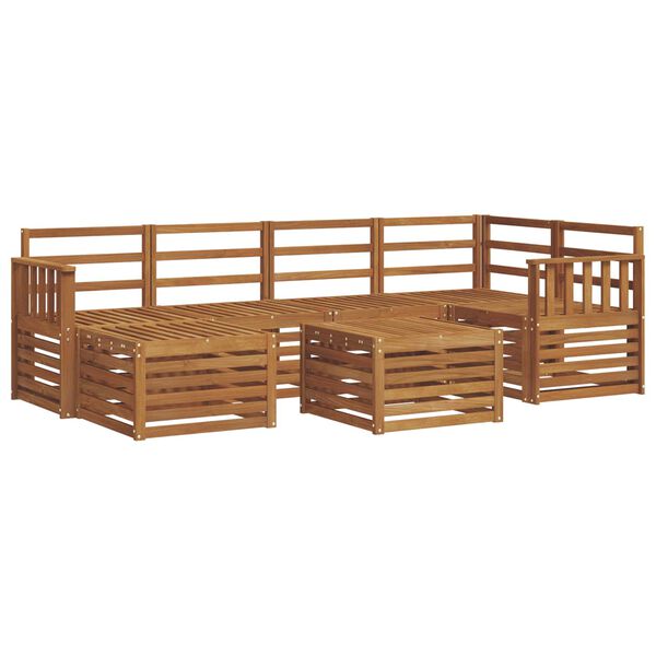 vidaXL Juegos de sof&aacute;s Natural Madera de Acacia S&oacute;lida