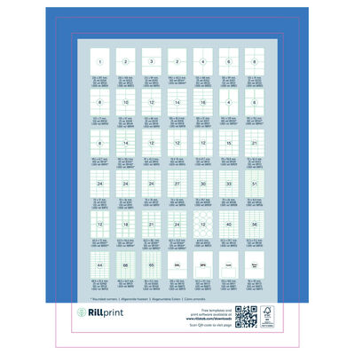 rillprint Etiquetas autoadhesivas 210x297 mm 500 hojas blanco
