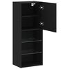 vidaXL Conjunto de mueble de TV Roble Negro 40,5 x 30 x 102 cm