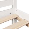 vidaXL Cama con estanter&iacute;a sin colch&oacute;n madera maciza blanca 140x200 cm