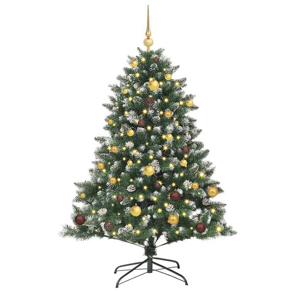 vidaXL Árbol de Navidad artificial Verde 150 cm PVC, Plástico y Acero