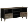 vidaXL Mueble de TV madera maciza de mango negro 100x33x46 cm