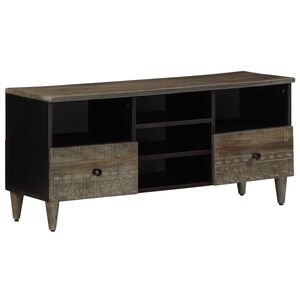 vidaXL Mueble de TV madera maciza de mango negro 100x33x46 cm