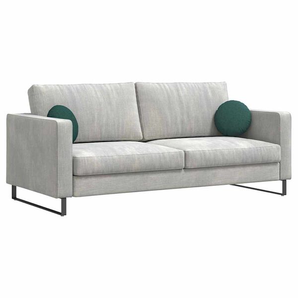 vidaXL Cojines para asiento 2 pcs Verde oscuro &Oslash;30 x 13 cm tela