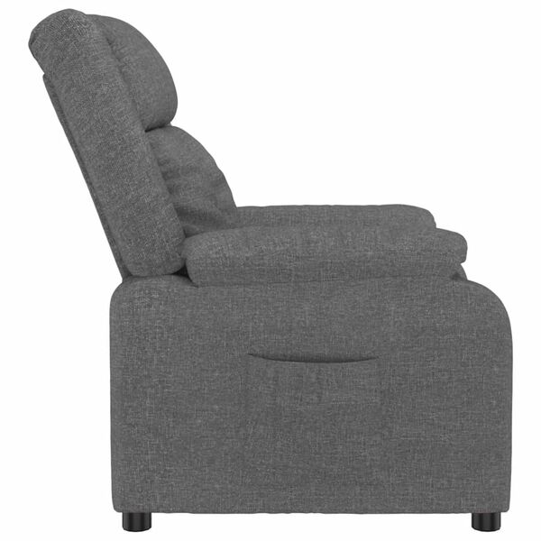 vidaXL Sill&oacute;n reclinable de tela gris oscuro