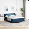 vidaXL Cama tipo Box Spring con colch&oacute;n Azul 160 x 200 cm tela
