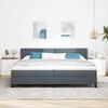 vidaXL Cama tipo Box Spring Gris oscuro 200 x 200 cm Terciopelo