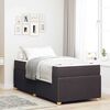 vidaXL Estructura de cama con colch&oacute;n Marr&oacute;n Oscuro 90 x 190 cm tela