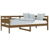 vidaXL Sof&aacute; cama de madera maciza de pino marr&oacute;n miel 90x190 cm