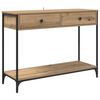 vidaXL Mesa Consola Roble artisan 100 x 34,5 x 75 cm