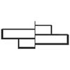 vidaXL Estanter&iacute;a de pared madera de ingenier&iacute;a negra 167,5x18x68 cm