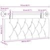 vidaXL Cabecera Colgante Taup&eacute; 110 x 55 x 7 cm tela