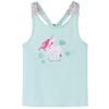 vidaXL Camiseta de tirantes infantil verde menta claro 116
