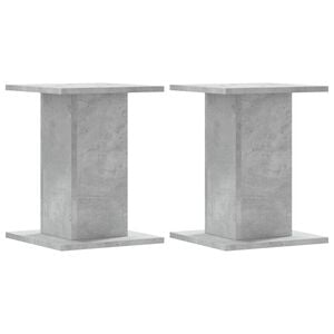 vidaXL Soportes altavoces 2 uds madera gris hormig&oacute;n 30x30x40 cm