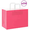 vidaXL Bolsas de papel con asas 250 uds rosa 32x17x25 cm