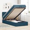 vidaXL Estructura de cama otomana con colch&oacute;n terciopelo azul oscuro