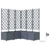 vidaXL Macetero de Jard&iacute;n 5 uds. Gris Claro 120 x 120 x 142 cm PP
