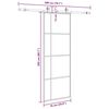 vidaXL Puerta corredera con juego herrajes negro 76x205 cm ESG vidrio