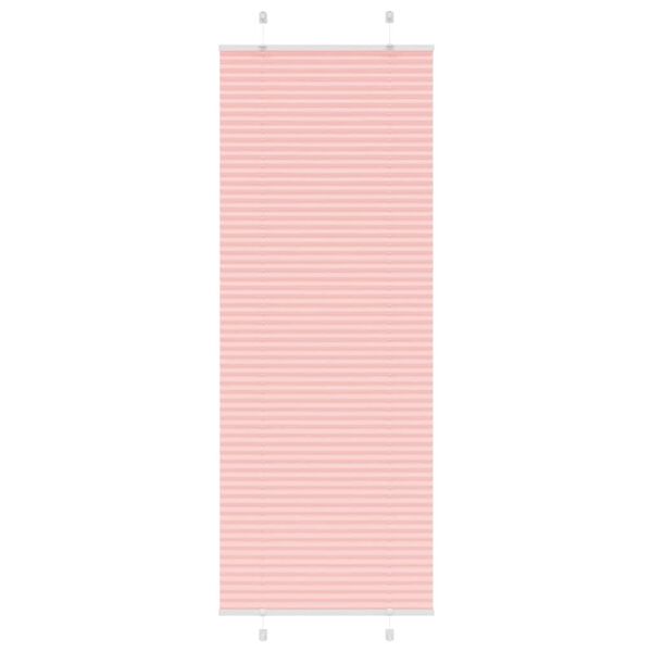 vidaXL Estor Plisado rosa 70x200 cm Tela Ancho 69,4 cm Poli&eacute;ster