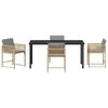 vidaXL Conjunto de Comedor de Jardín 5 pcs Beige ratán sintético