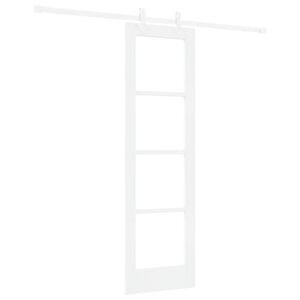vidaXL Puerta Corredera 61 x 198,5 cm Madera de pino maciza y vidrio