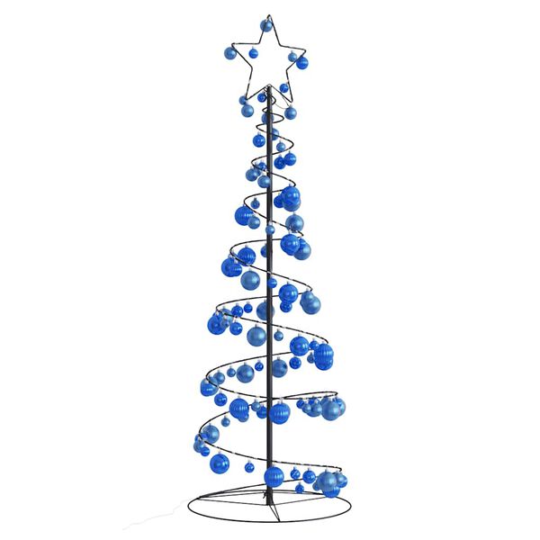 VidaXL LED para &aacute;rbol de Navidad con bolas 100 LED blanco c&aacute;lido 150cm