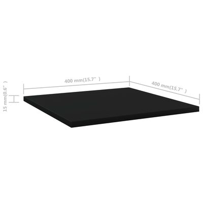 vidaXL Estantes para estantería 8 uds aglomerado negro 40x40x1,5 cm
