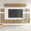 vidaXL Unidades de TV 4 pcs Roble artesanal Madera contrachapada