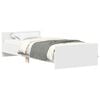 vidaXL Estructura de cama madera de ingenier&iacute;a blanca 90x200 cm