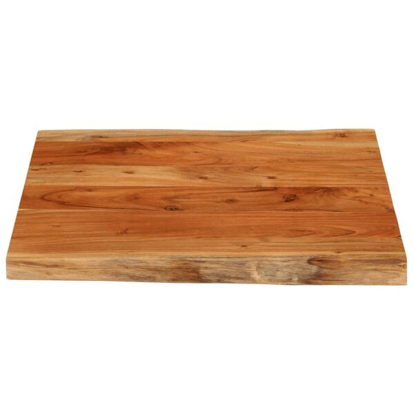 vidaXL Tablero mesa cuadrado borde natural madera acacia 80x80x2,5 cm