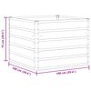 vidaXL Jardinera Marfil 100 x 100 x 75 cm Acero