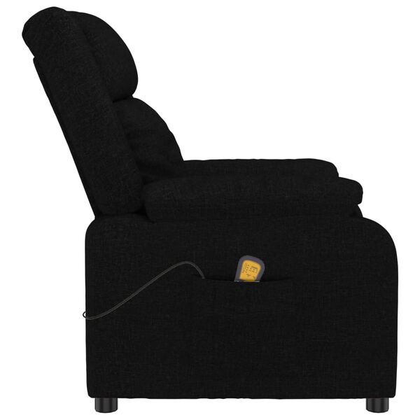 vidaXL Sill&oacute;n de masaje de tela negro