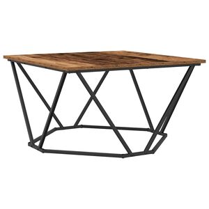 vidaXL Mesa de Caf&eacute; Madera envejecida 80 x 80 x 45 cm