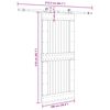 vidaXL Puerta corredera con herrajes madera maciza de pino 100x210 cm