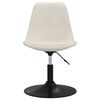vidaXL Silla de comedor giratoria 6 uds terciopelo crema