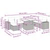 vidaXL Juego Sof&aacute; Jard&iacute;n 9 Piezas con Cojines Marr&oacute;n Poli Rat&aacute;n Acacia