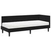 vidaXL Estructura de Cama Esquina con Colch&oacute;n 2 pcs Negro Terciopelo
