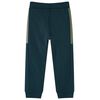 Pantalones de chándal infantiles con cordón verde musgo 140