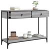 vidaXL Mesa consola madera de ingeniería gris Sonoma 100x34,5x75 cm