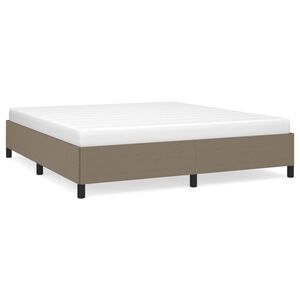 vidaXL Cama sin colch&oacute;n tela gris taupe 180x200 cm