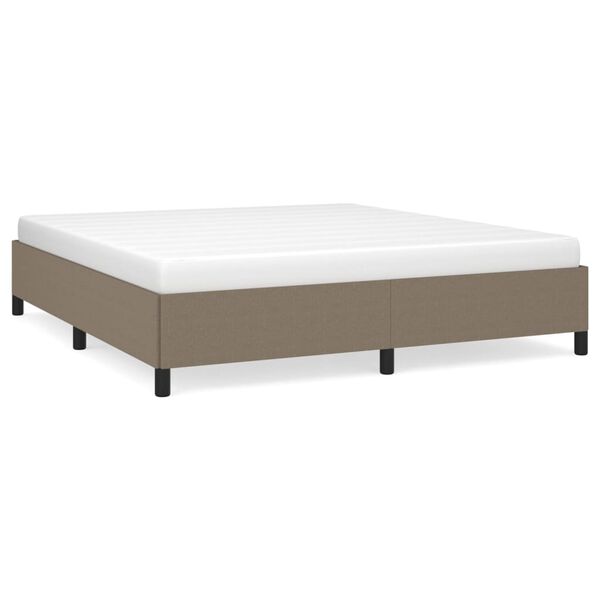 vidaXL Cama sin colch&oacute;n tela gris taupe 180x200 cm